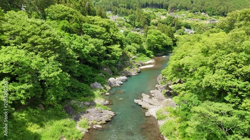 Aerial View of Okutama Tokyo in Summer