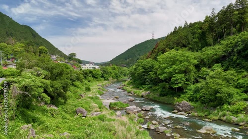 Aerial View of Okutama Tokyo in Summer