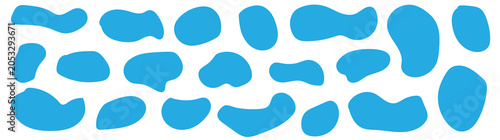 Bild auf Leinwand Blob shape organic, vector illustration set