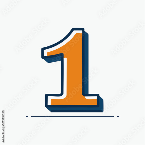 Stylized Number 1 Icon