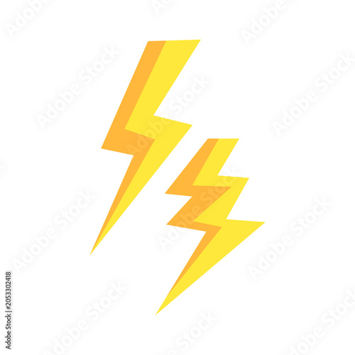 Lightning Bolt Weather Icon Vector Illustration