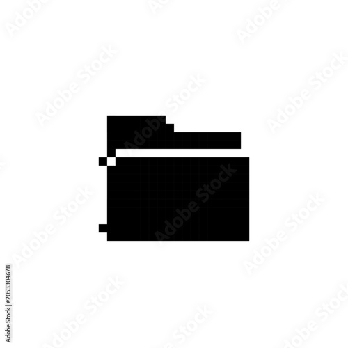 Pixel art file folder icon