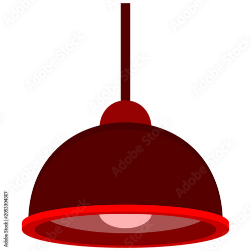 Darkroom pendant light fixture illustration