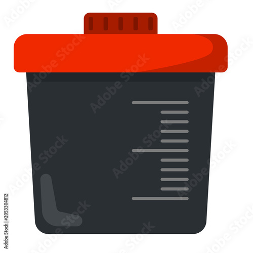 Developing tank flat graphic illustration