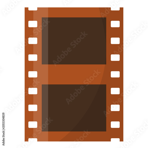 Film negative strip with empty frames illustration