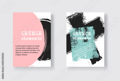 Abstract trendy universal artistic banner template . Design for cover, invitation, banner, placard, brochure, poster, card, flyer and other Vector illustration
