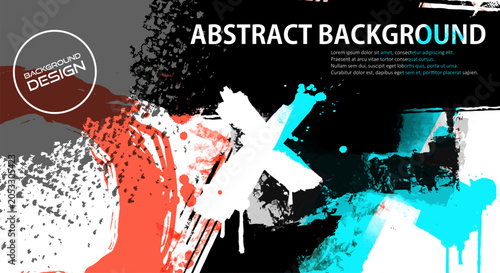 Abstract trendy universal artistic banner template . Design for cover, invitation, banner, placard, brochure, poster, card, flyer and other Vector illustration