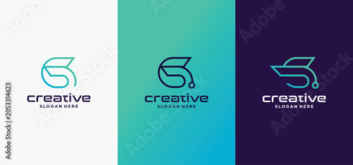 Modern Letter G Technology Logo Collection  Futuristic Initial G Digital Monogram Vector Set