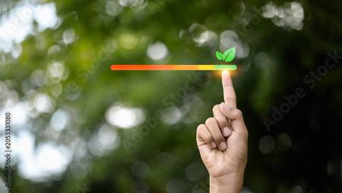Foto ESG Performance Improvement and Sustainability Progress Indicator Concept