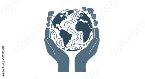 Foto Hands holding the Earth globe 1.