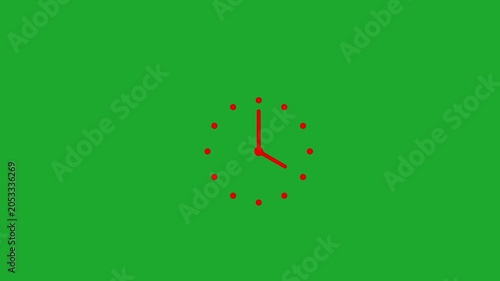 Clock animation. Reverse clock animation showing time running. abstract analog clock animation background