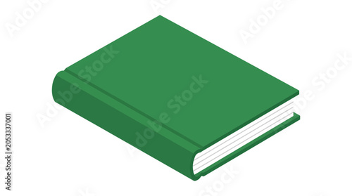 Cuadro en lienzo Classic green hardcover book lying on its side.
