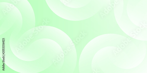 Abstract soft light green geometric background vector with overlapping circles and smooth gradient shadow effects for eco friendly business banner or modern presentation layout