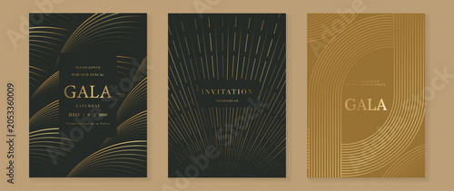 Foto Gold and Luxury Invitation card design vector