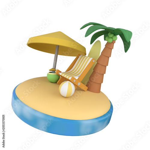 Beach 3D Icons