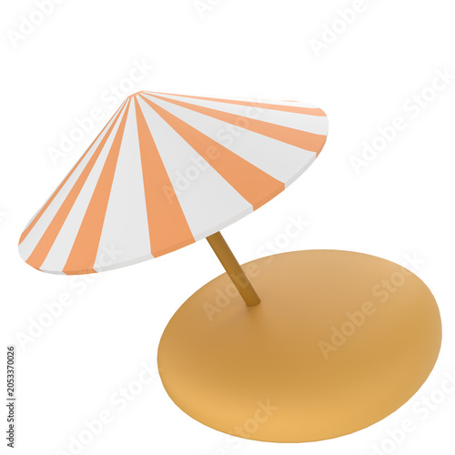 Beach Umbrella 3D Icons