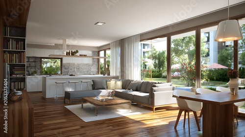 Spacious Kitchen with Wooden Accents / 木製のアクセントがある広々としたキッチン