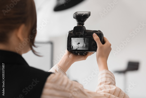 Photographer holding profes...