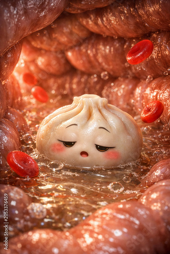 Cute Dumpling in Unusual Environment