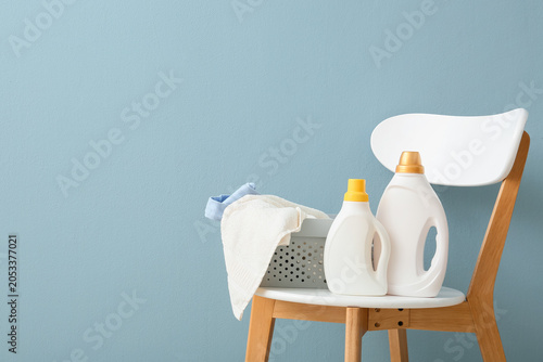 Laundry detergent bottles a...