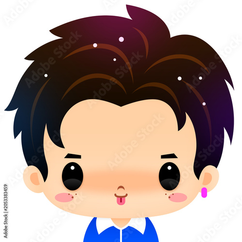 Chibi boy smiling