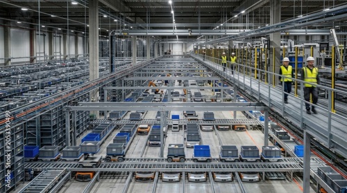Efficient Warehouse with Automated Systems and Logistics Management