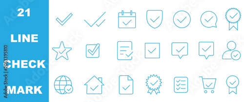 Obraz na plátně Checkmark icon set