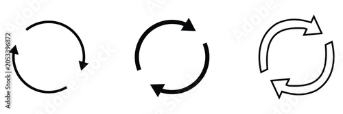 Photos Circle arrow vector, icon set