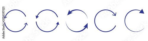 Картината върху платно Circle arrows icon vector diagram infographic set