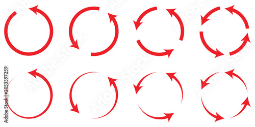 Valokuva Circle arrow icon set