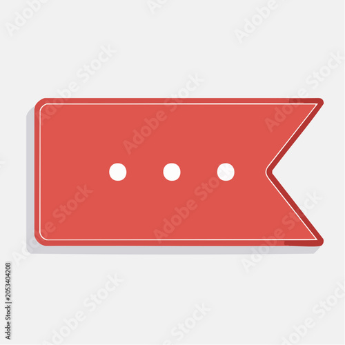 Red Speech Bubble with Ellipsis