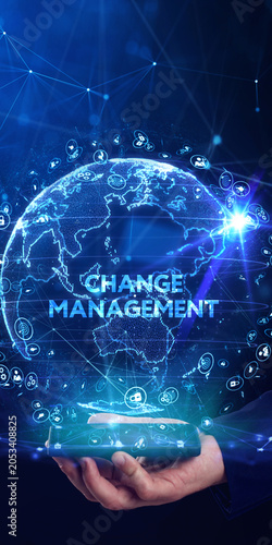 CHANGE MANAGEMENT, business concept. Business, Technology, Internet and network concept.