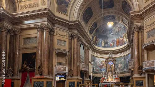 Architecture of the small town of Bergamo, Italy.