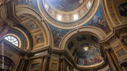 Architecture of the small town of Bergamo, Italy.