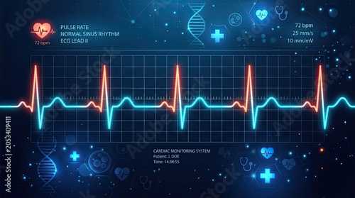 heart beat on monitor