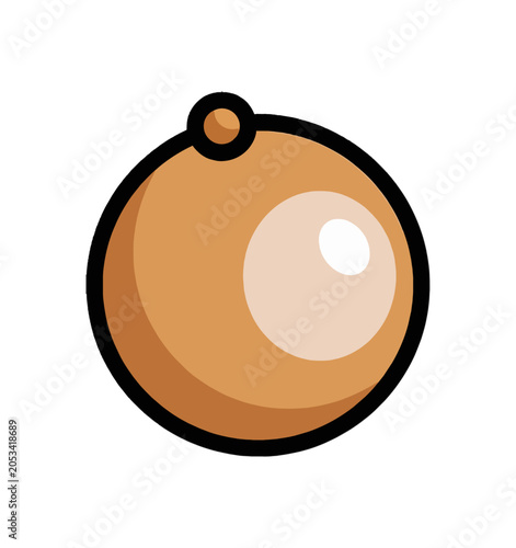 Simple Copper Sphere Ornament with Hanging Loop.