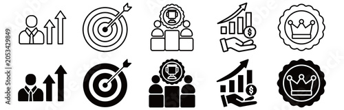 Fotografía Lean thinking icon set