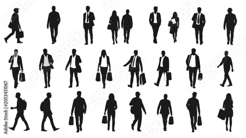 Business People Silhouette Vector Pack for Architectural Presentations and Urban Planning