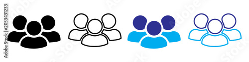 Group icon , community profile picture icon vector illustration. Community icon for apps and websites. Editable stroke.