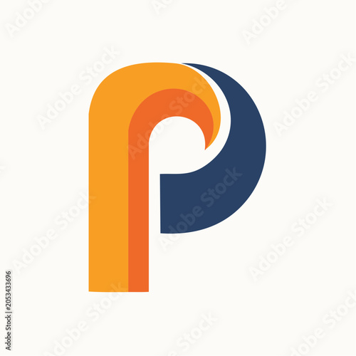 Abstract Letter P Logo Design