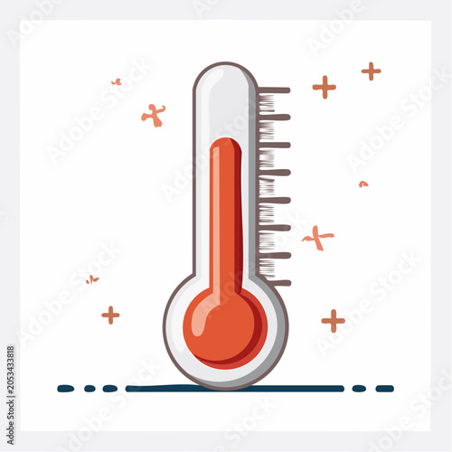 Cartoon Thermometer Icon