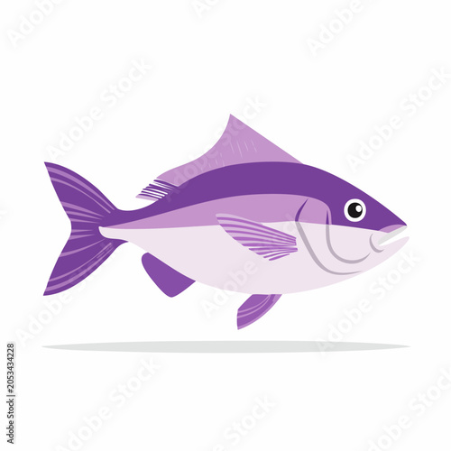Purple Fish Illustration