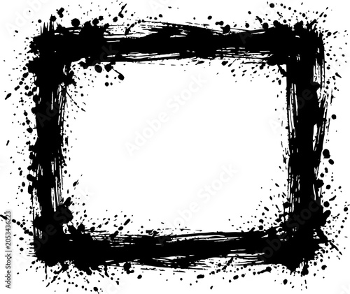 Distressed grunge rectangular frame border with distressed