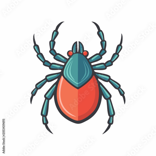 Stylized Illustration of a Tick