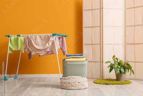 Home laundry room interior ...