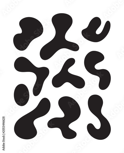 Abstract Organic Shapes and Spark Symbols Collection – Modern Vector Elements