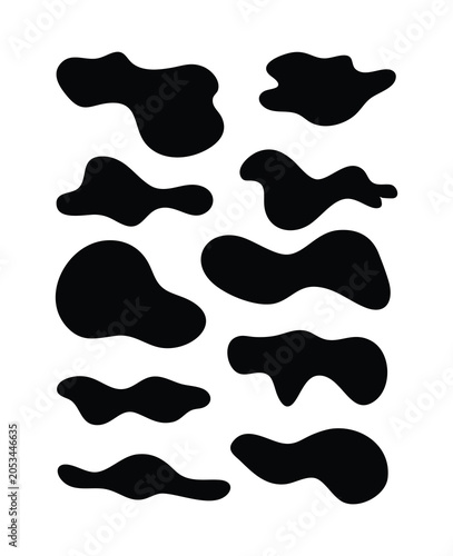 Abstract Organic Shapes and Spark Symbols Collection – Modern Vector Elements