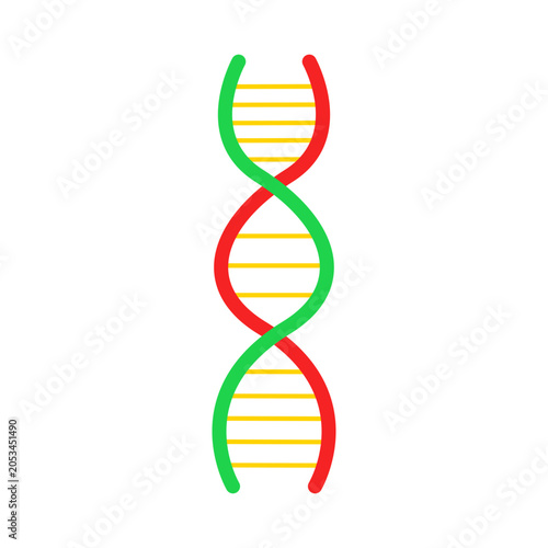 DNA helix icon representing genetics, biotechnology, biology, medical research, healthcare, and scientific innovation.