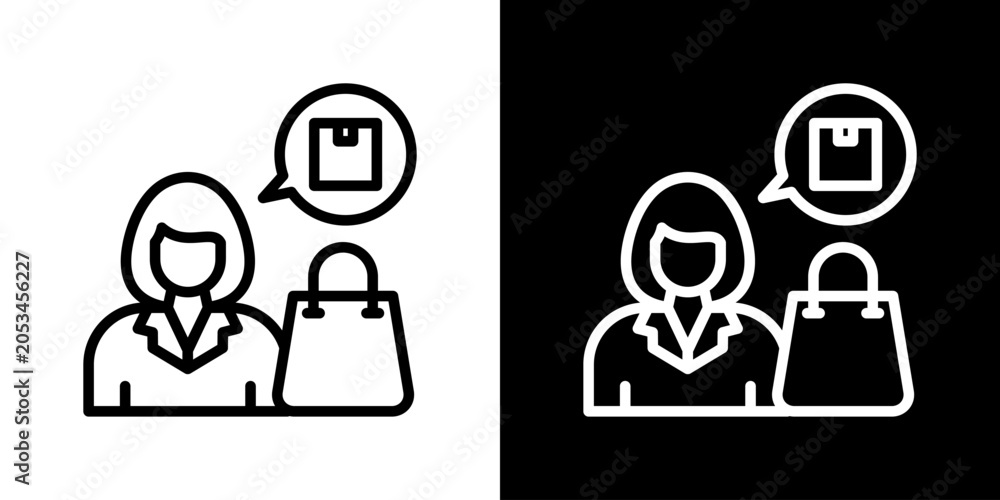 Fototapeta premium Customer Icon Set Multiple Style Collection