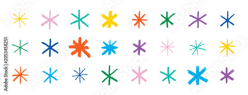 Foto Pastel geometric asterisks forming subtle pattern clean minimal layout soft mute
